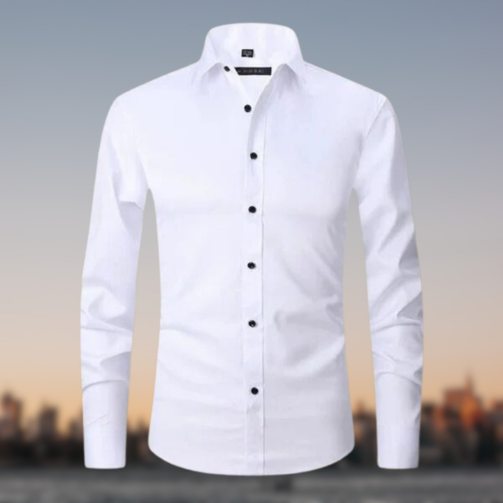 Sterling | Slim Fit Contrast Button Mens Smart Casual Shirt