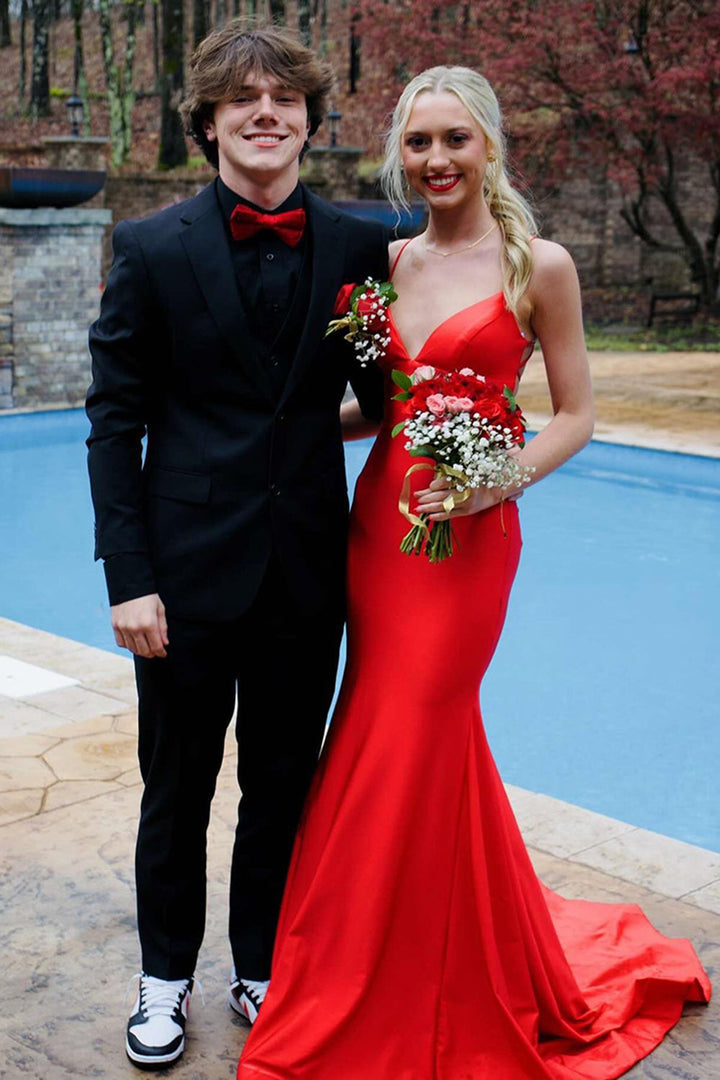Seraphina | V-Neck Spaghetti Strap Mermaid Wedding Guest Dress