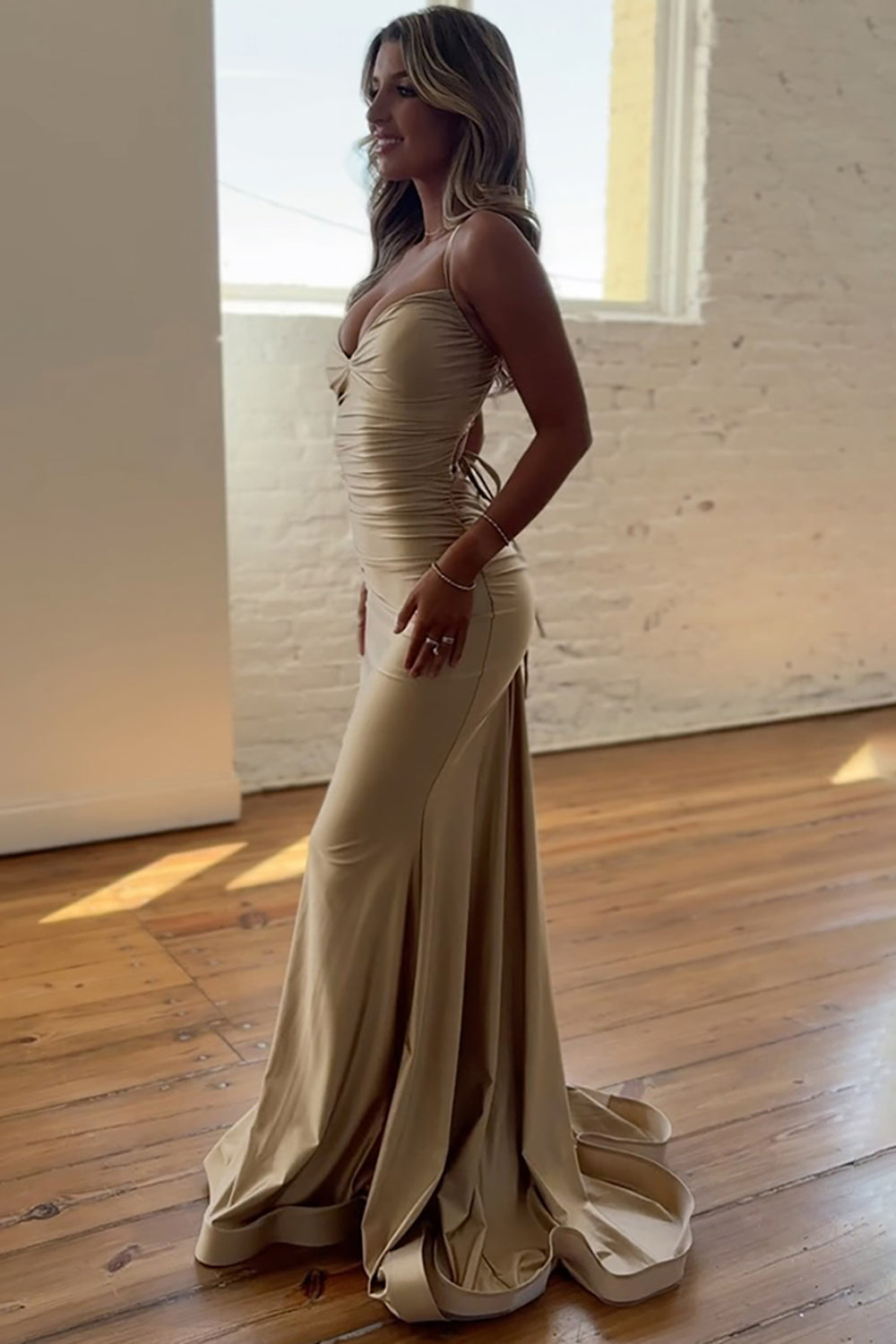Seraphina | V-Neck Spaghetti Strap Mermaid Wedding Guest Dress
