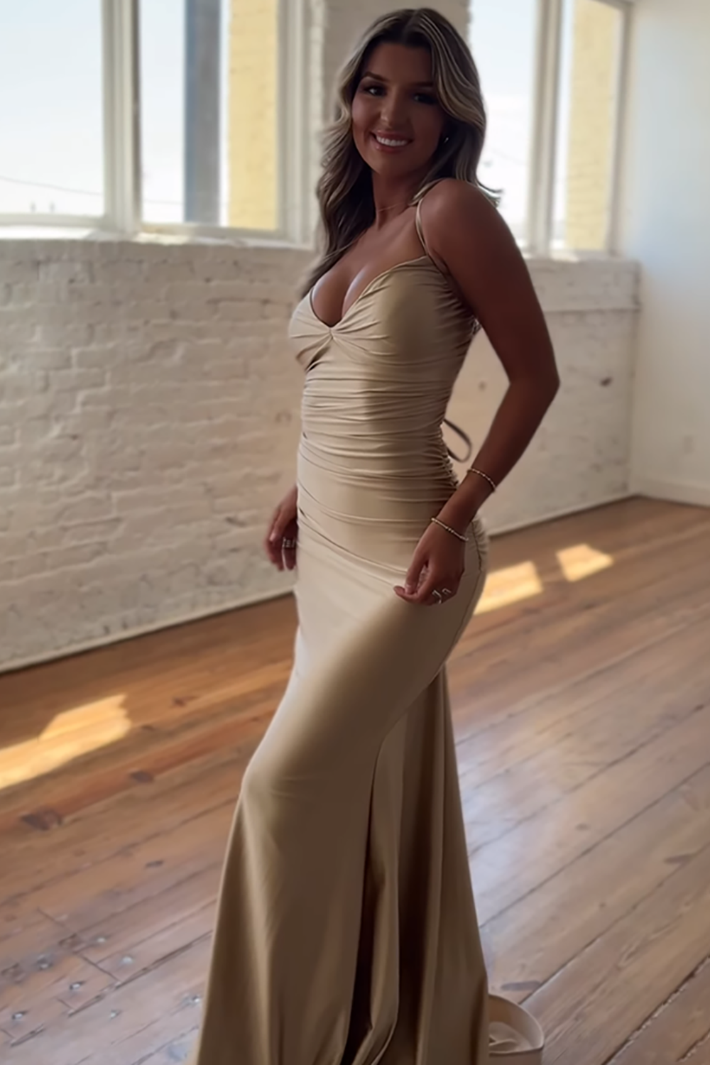 Seraphina | V-Neck Spaghetti Strap Mermaid Wedding Guest Dress