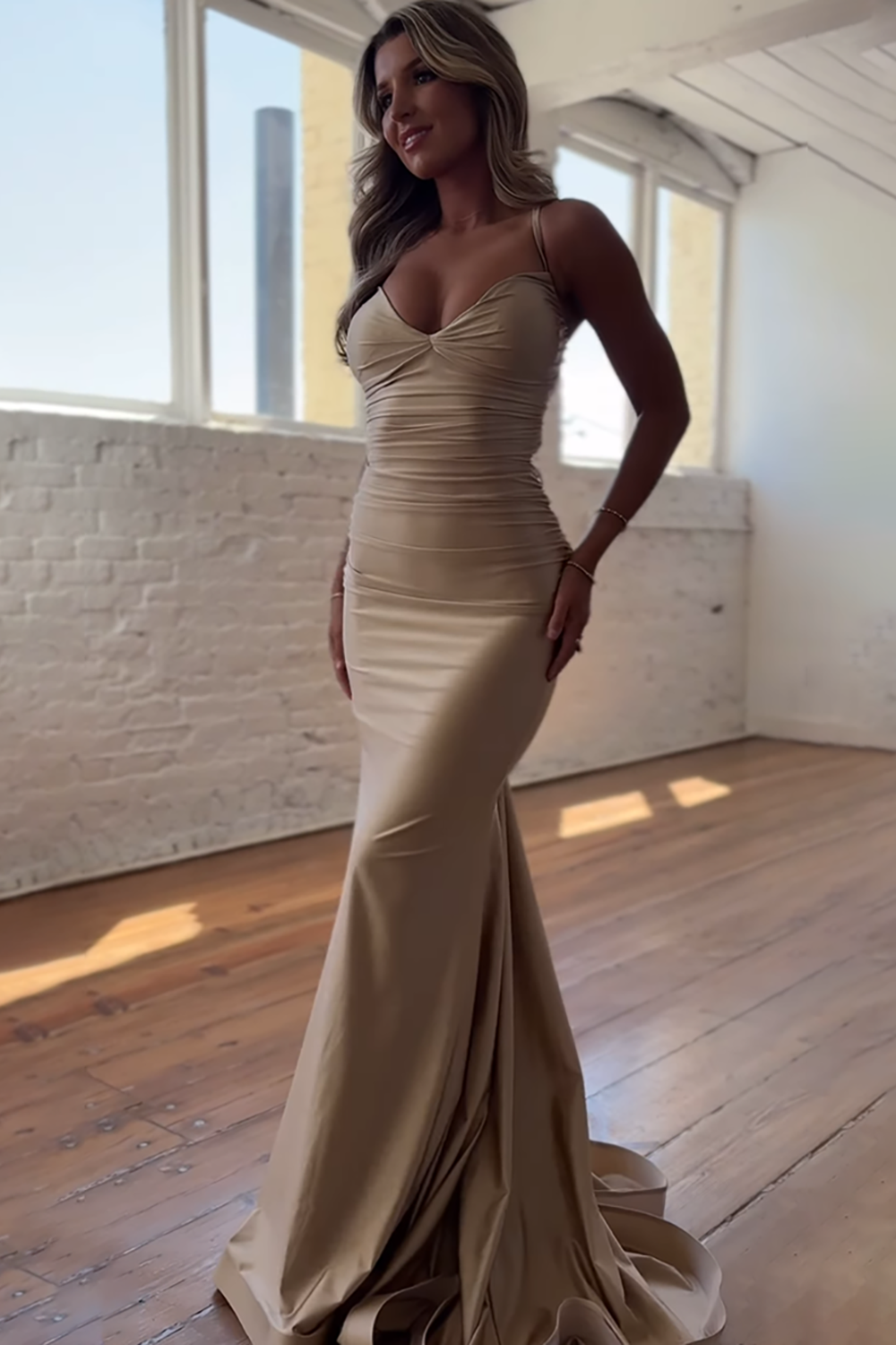Seraphina | V-Neck Spaghetti Strap Mermaid Wedding Guest Dress