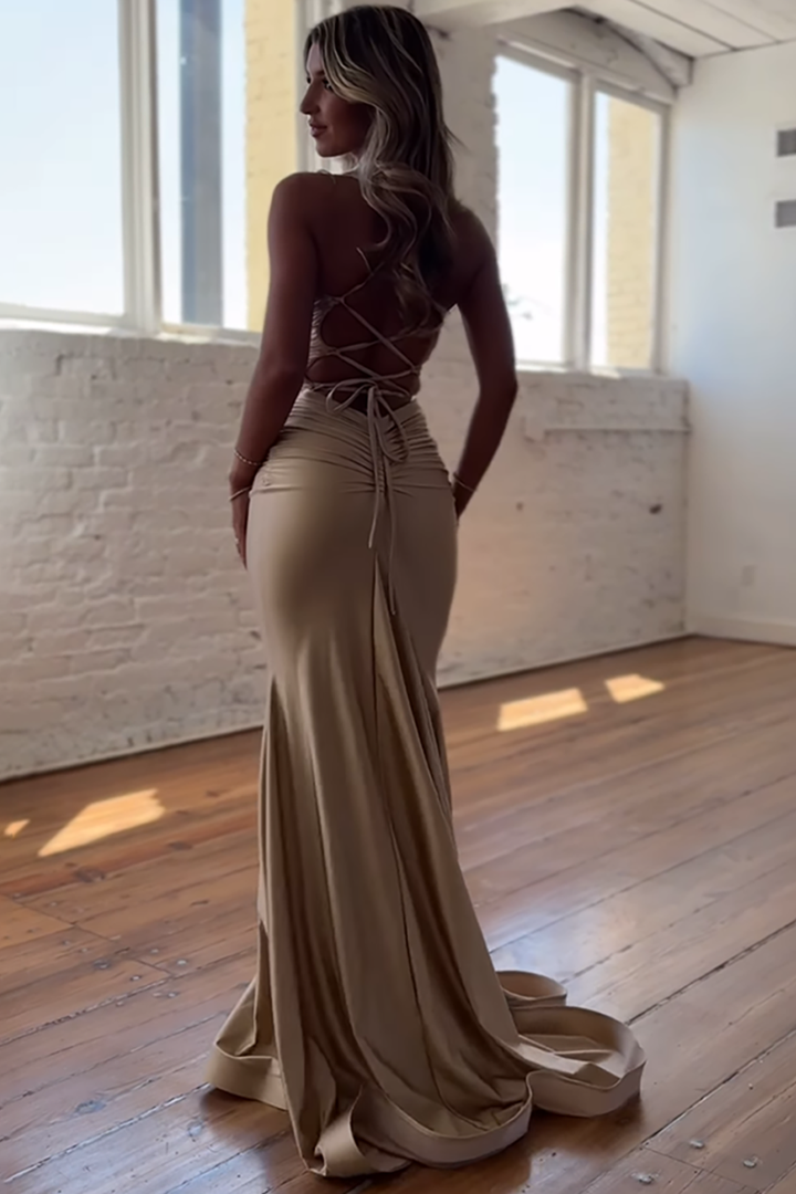 Seraphina | V-Neck Spaghetti Strap Mermaid Wedding Guest Dress
