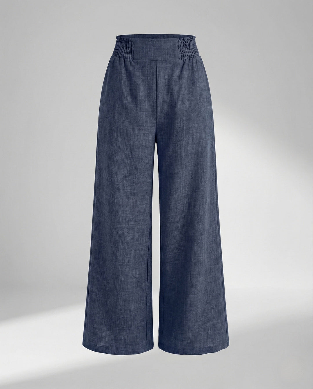 Palazzo | High-Waist Smocked Wide-Leg Linen Pants