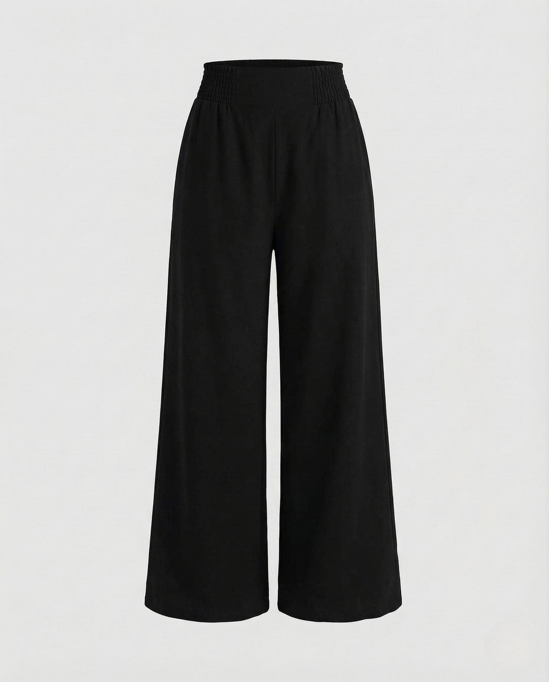 Palazzo | High-Waist Smocked Wide-Leg Linen Pants