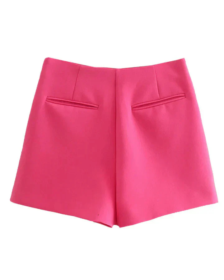 Electra | Asymmetric Wrap Front Mini Skort Skirt