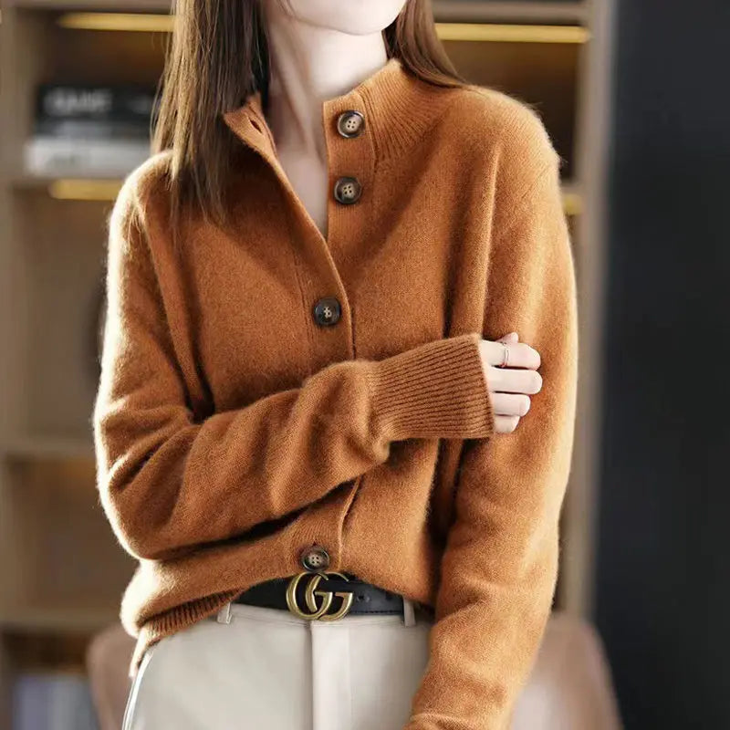 Odessa | Notch Collar Cashmere-Feel Women's Cardigans