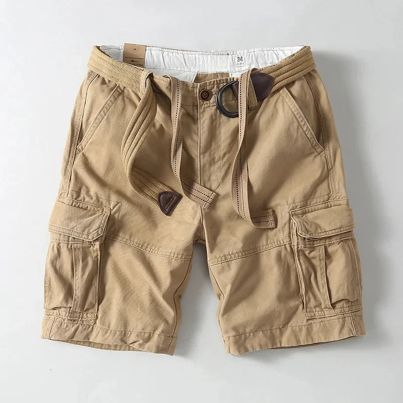 Harlan | Men's Cargo Shorts – Built-In Canvas Belt Design