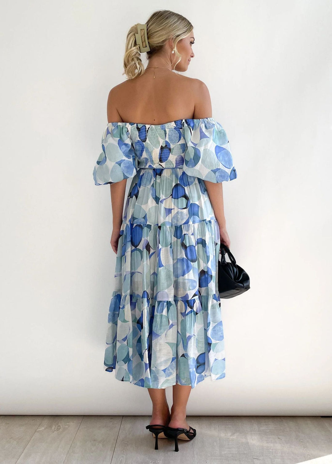 Primrose | One Shoulder Dress with Tiered Floral Midi Skirt