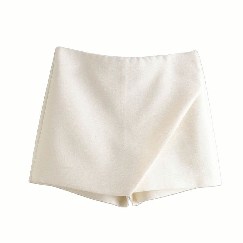 Electra | Asymmetric Wrap Front Mini Skort Skirt