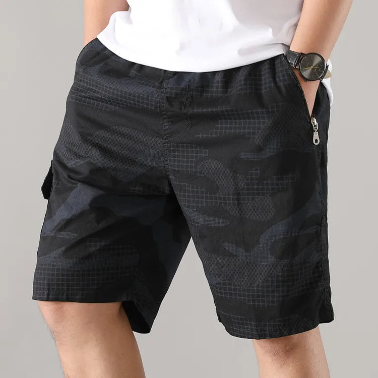Bramwell | Men's Cargo Shorts – Camo Print Stretch Cotton Design