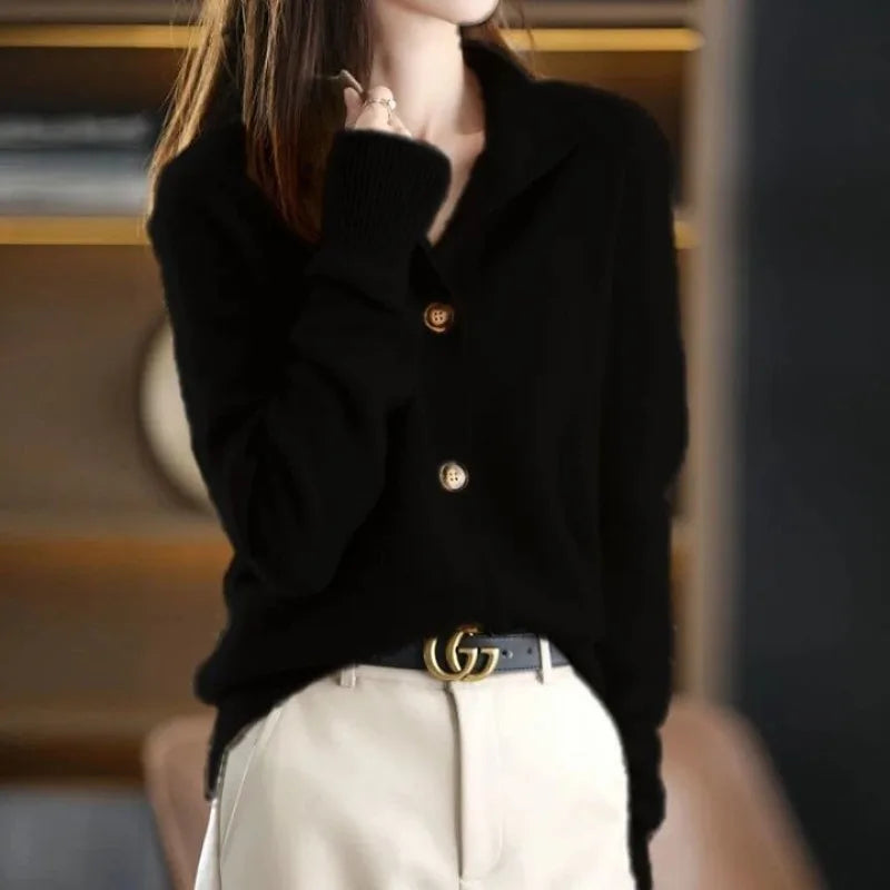 Odessa | Notch Collar Cashmere-Feel Women's Cardigans