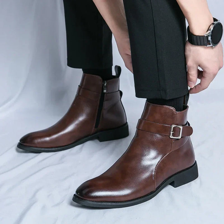 Dante | Men's Chelsea Boots Zip Buckle Dress Ankle