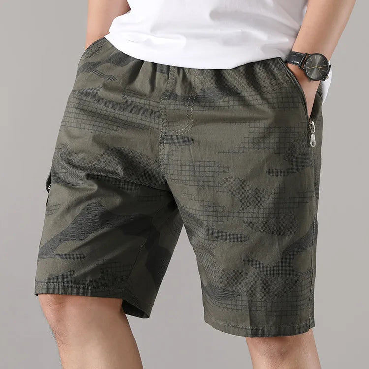 Bramwell | Men's Cargo Shorts – Camo Print Stretch Cotton Design