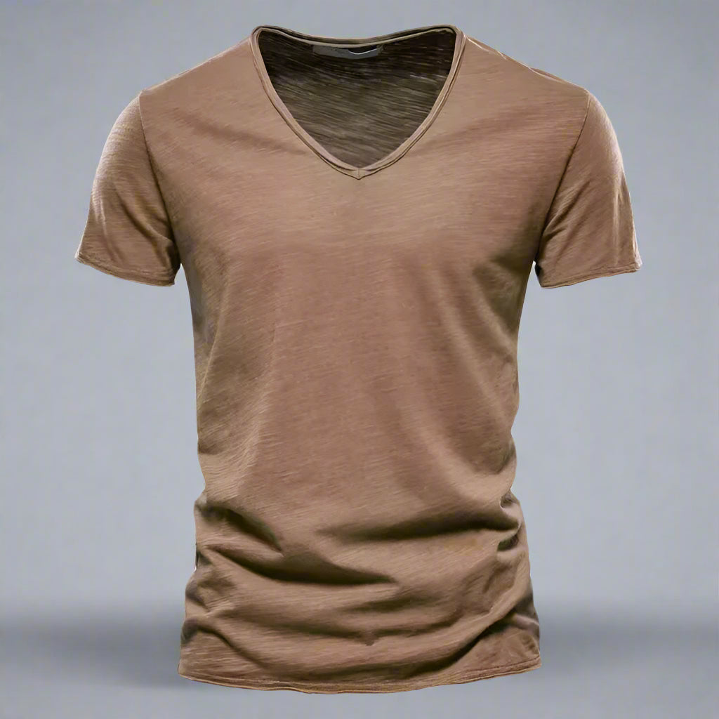 Riviera | Raw Edge Scoop Neck Men's T-Shirt