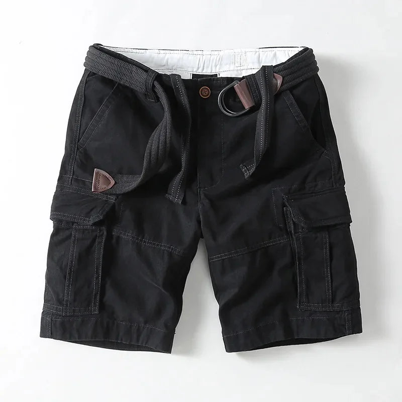 Harlan | Men's Cargo Shorts – Built-In Canvas Belt Design