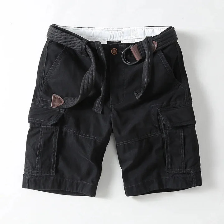 Harlan | Men's Cargo Shorts – Built-In Canvas Belt Design