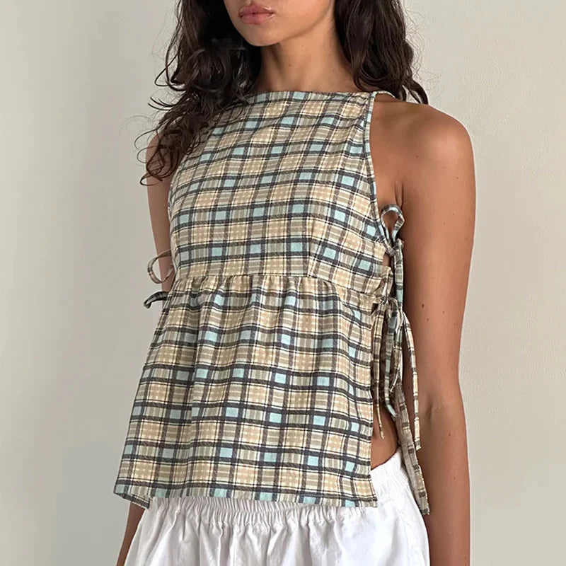 Elowyn | Women's Bow-Tie Tank Top – Adjustable Strap Design