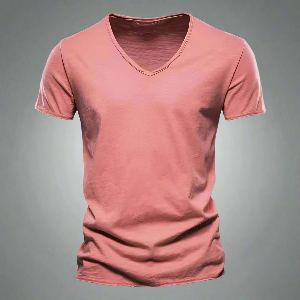 Riviera | Raw Edge Scoop Neck Men's T-Shirt