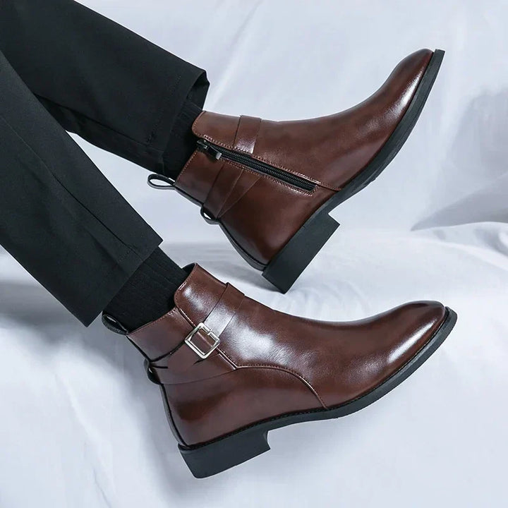 Dante | Men's Chelsea Boots Zip Buckle Dress Ankle