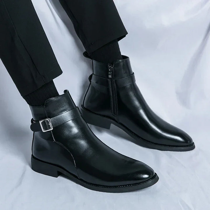 Dante | Men's Chelsea Boots Zip Buckle Dress Ankle