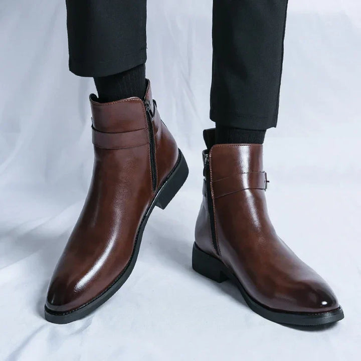 Dante | Men's Chelsea Boots Zip Buckle Dress Ankle