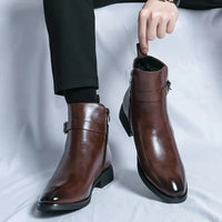 Dante | Men's Chelsea Boots Zip Buckle Dress Ankle
