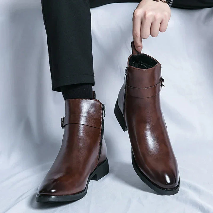 Dante | Men's Chelsea Boots Zip Buckle Dress Ankle