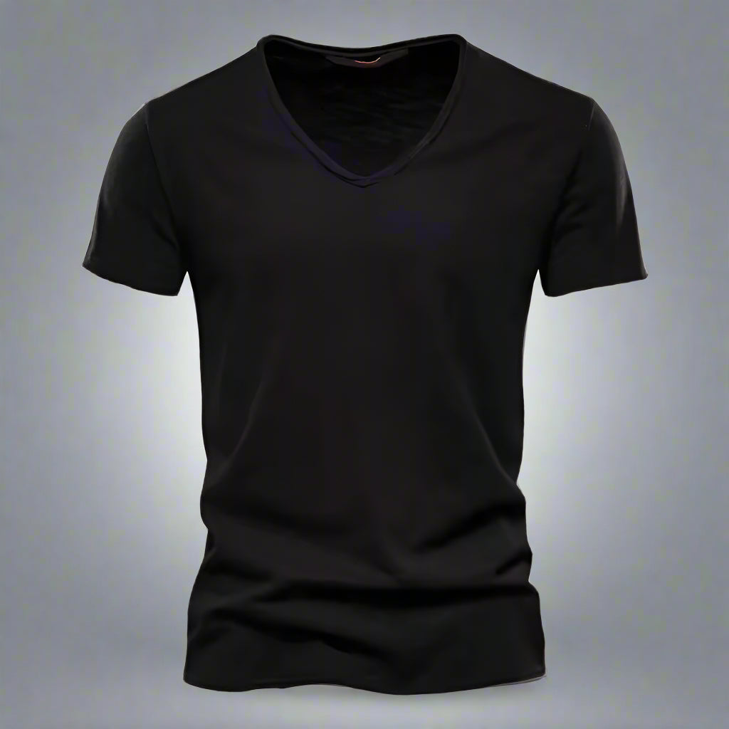 Riviera | Raw Edge Scoop Neck Men's T-Shirt