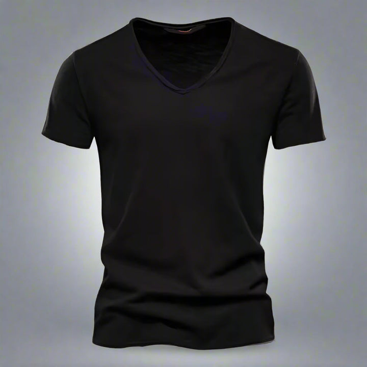 Riviera | Raw Edge Scoop Neck Men's T-Shirt