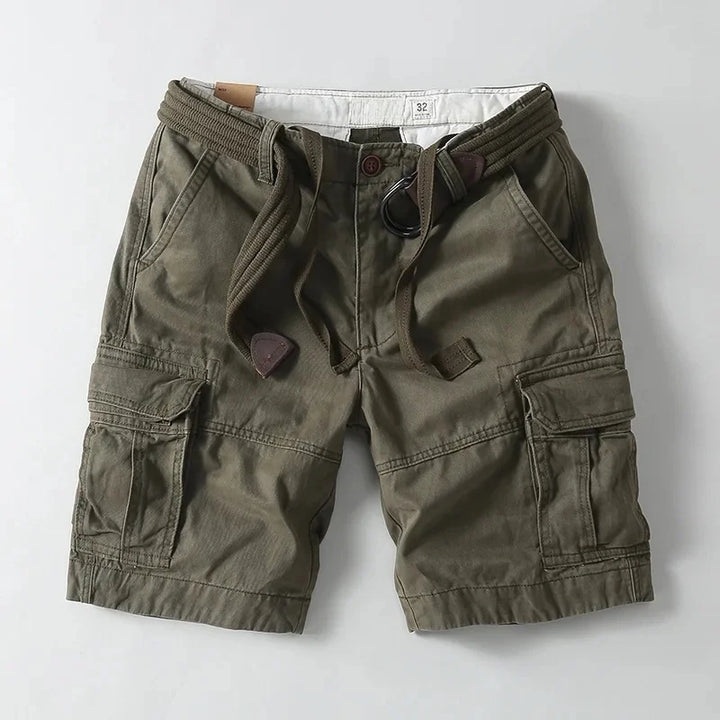 Harlan | Men's Cargo Shorts – Built-In Canvas Belt Design