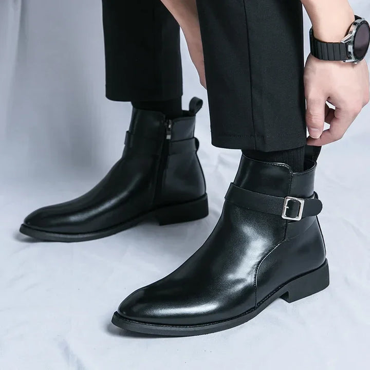 Dante | Men's Chelsea Boots Zip Buckle Dress Ankle