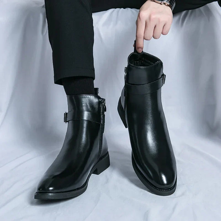 Dante | Men's Chelsea Boots Zip Buckle Dress Ankle