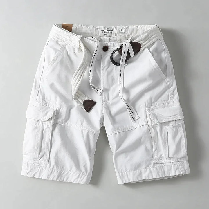 Harlan | Men's Cargo Shorts – Built-In Canvas Belt Design
