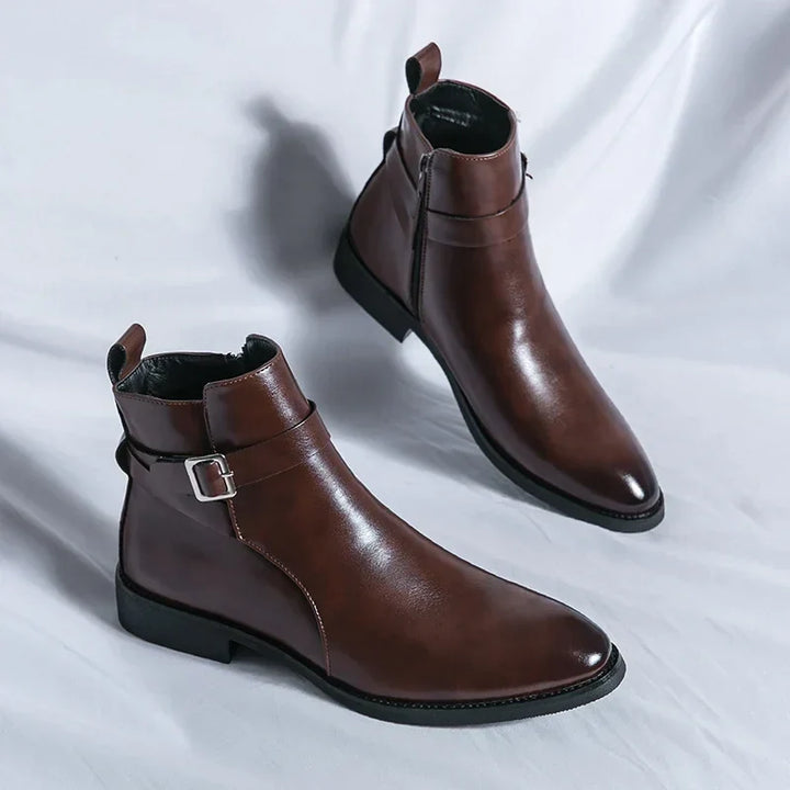 Dante | Men's Chelsea Boots Zip Buckle Dress Ankle