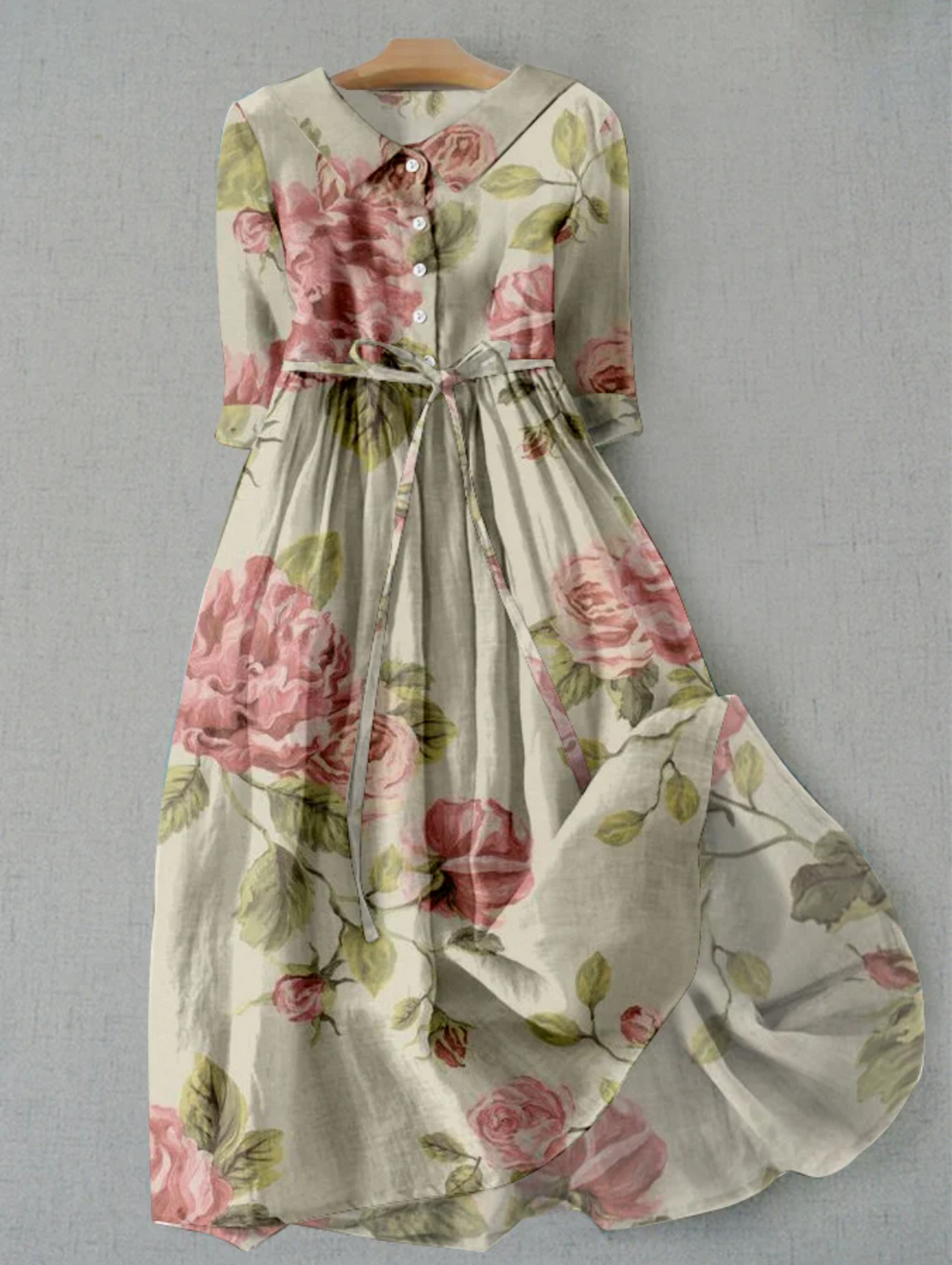 Jardine | Floral Print Belted Midi Summer Dress