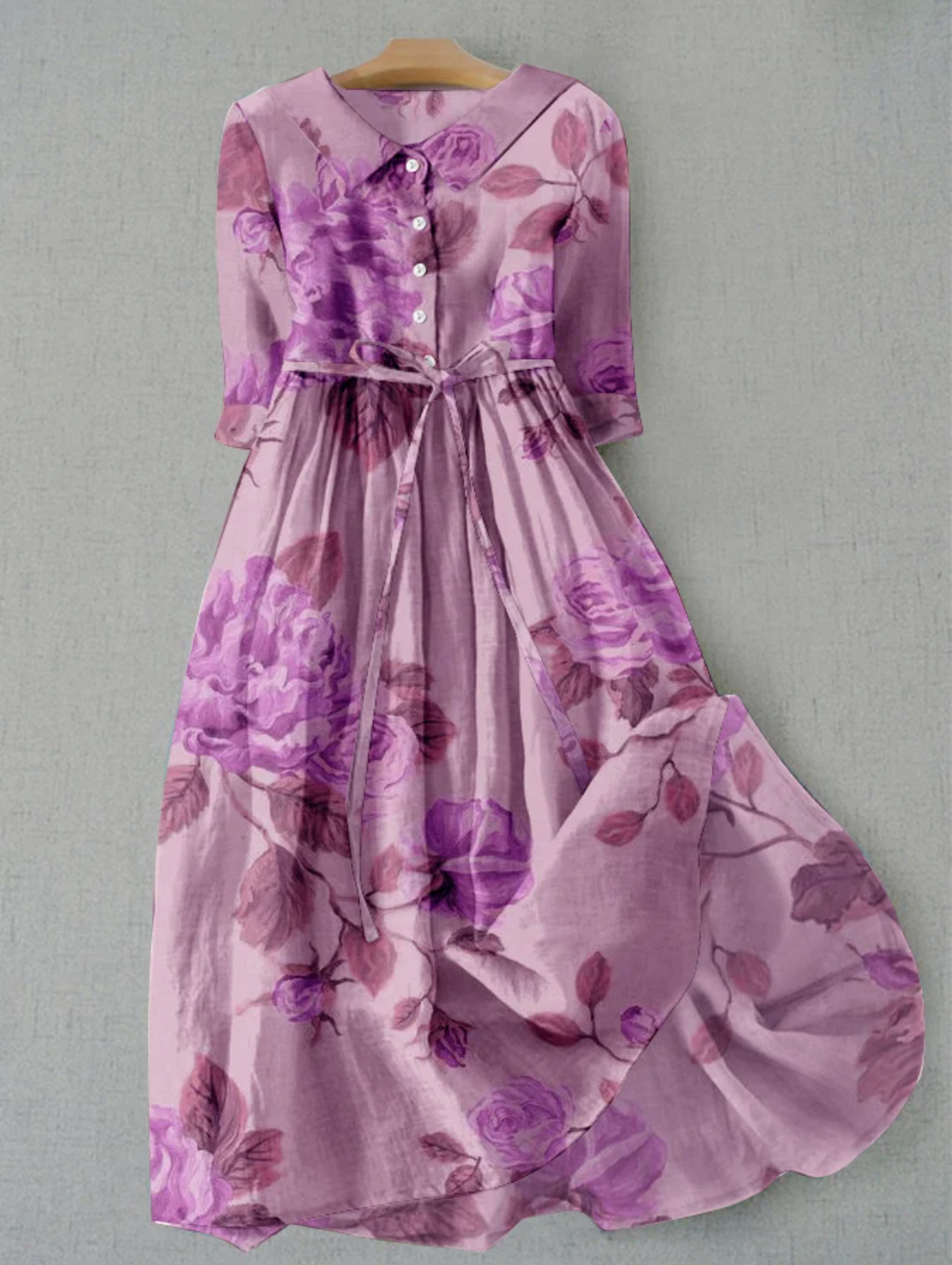 Jardine | Floral Print Belted Midi Summer Dress