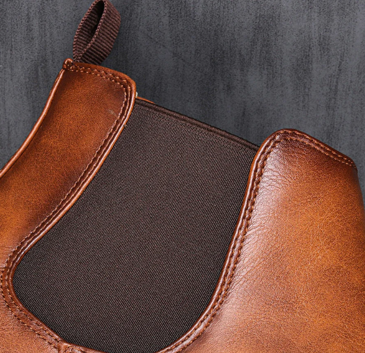 Benson | Men's Chelsea Boots Burnished Leather Slim