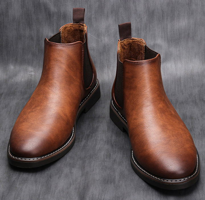Benson | Men's Chelsea Boots Burnished Leather Slim