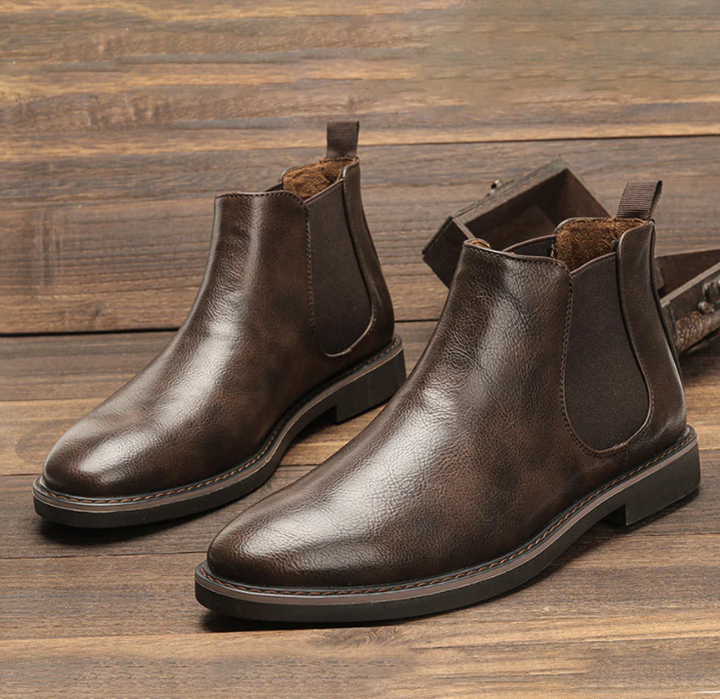 Benson | Men's Chelsea Boots Burnished Leather Slim