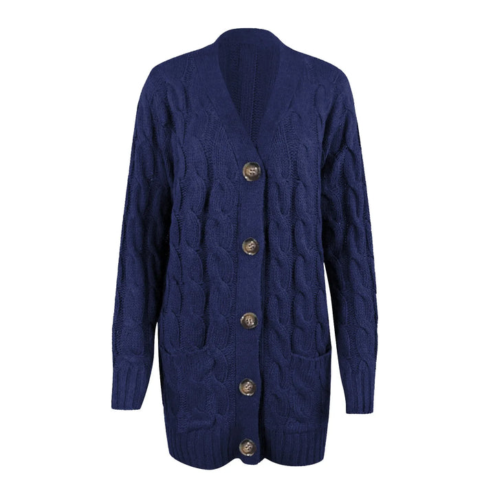 Brennan | Cable Knit Button-Down Pocket Women's Cardigans
