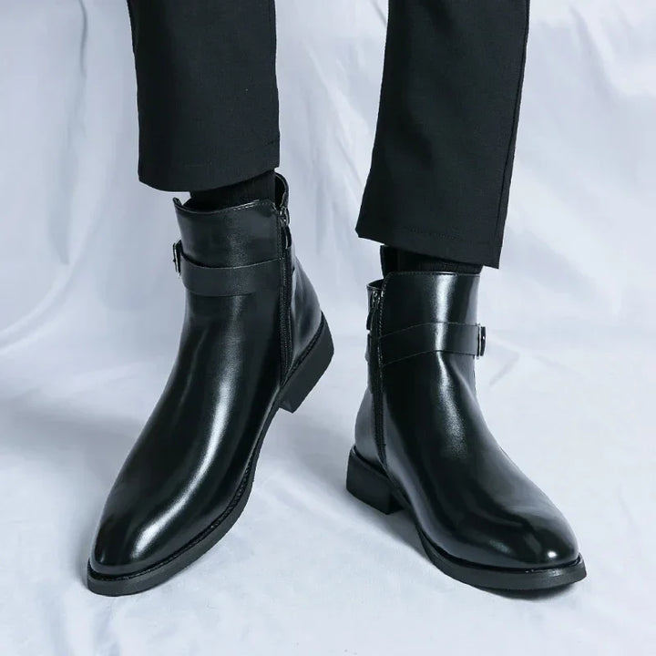 Dante | Men's Chelsea Boots Zip Buckle Dress Ankle
