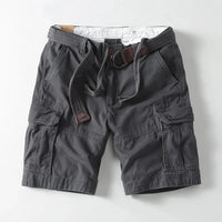 Harlan | Men's Cargo Shorts – Built-In Canvas Belt Design