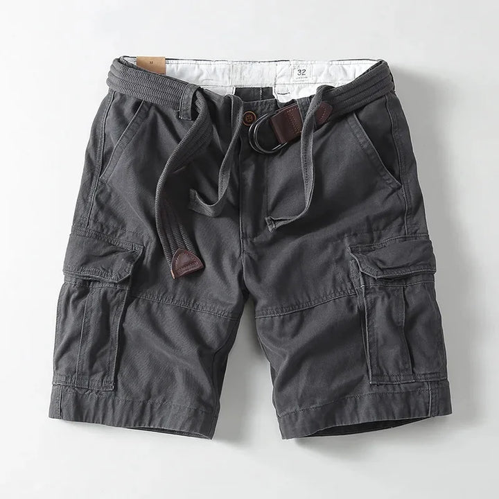 Harlan | Men's Cargo Shorts – Built-In Canvas Belt Design