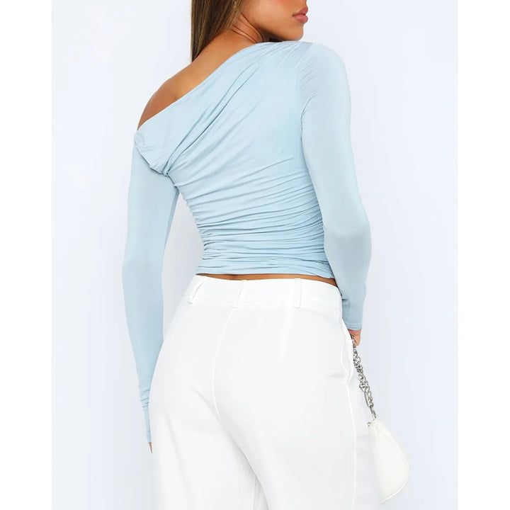 Nova | Ruched Long Sleeve Off Shoulder Top