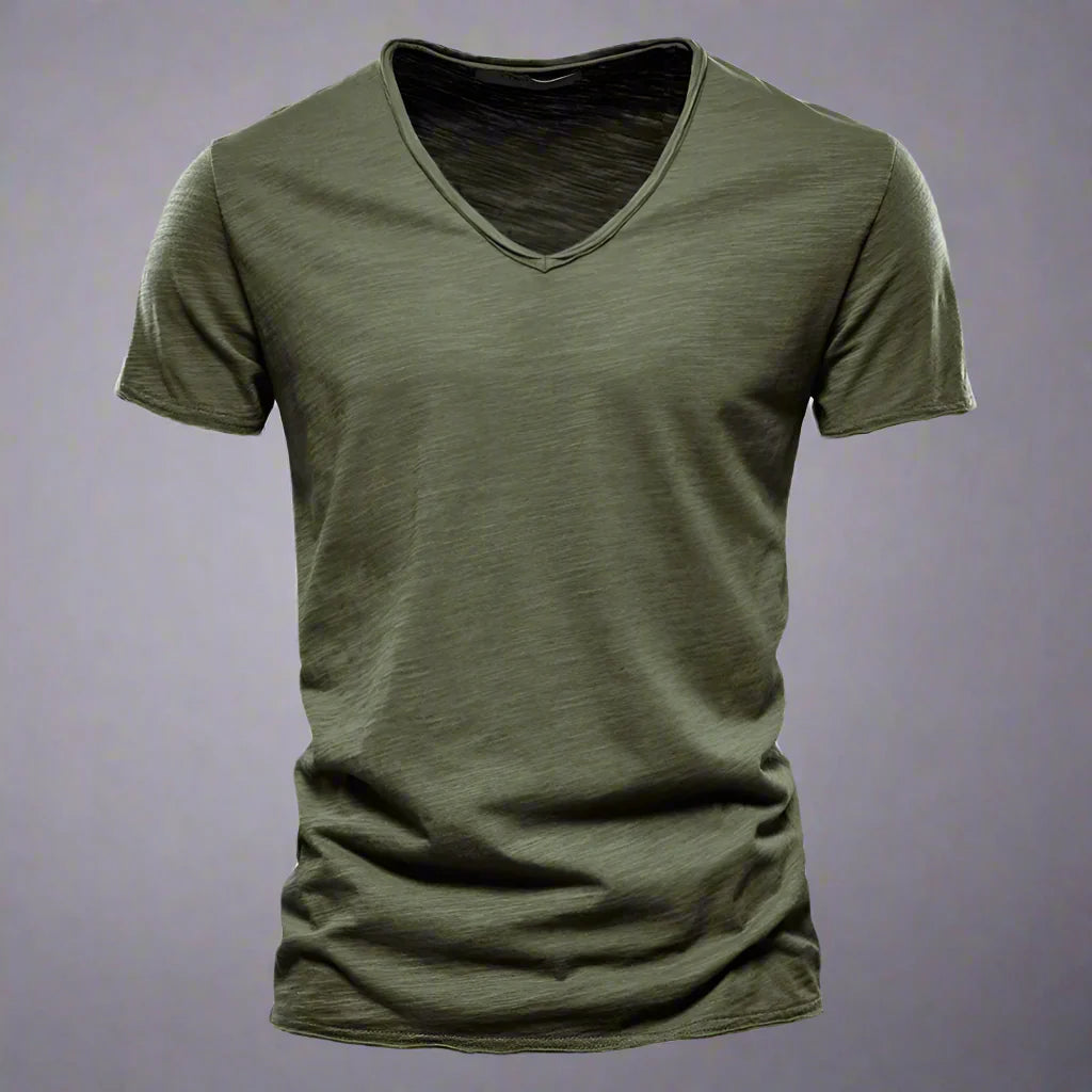 Riviera | Raw Edge Scoop Neck Men's T-Shirt