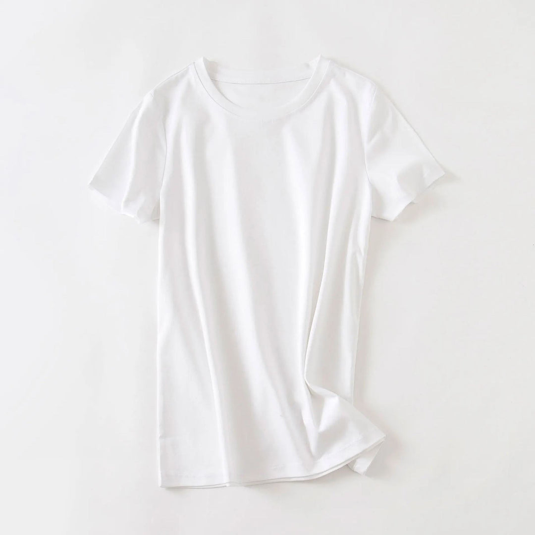 Valentina Rossi | Minimalist Essential T-Shirt with Crew Neck