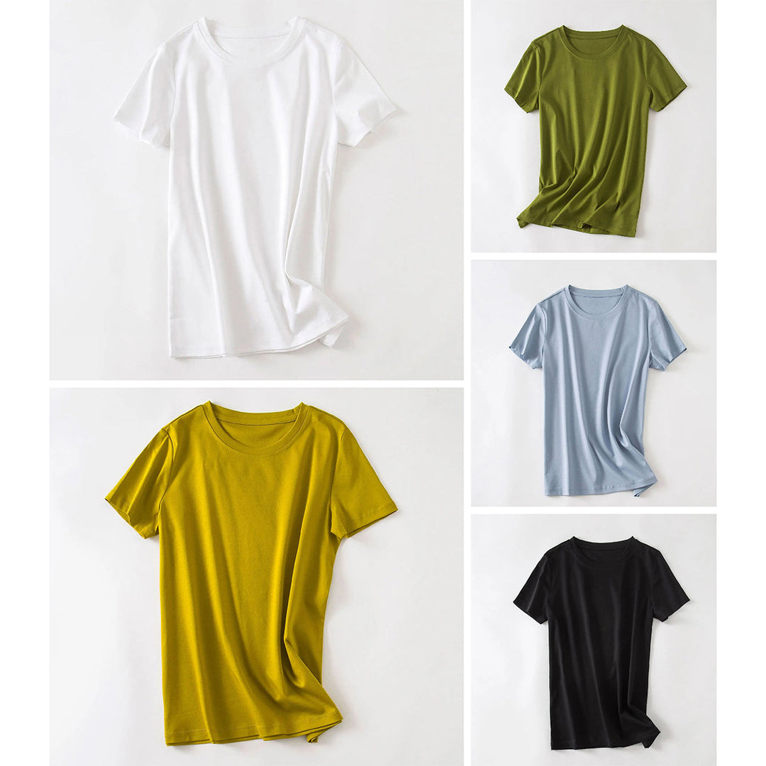Valentina Rossi | Minimalist Essential T-Shirt with Crew Neck