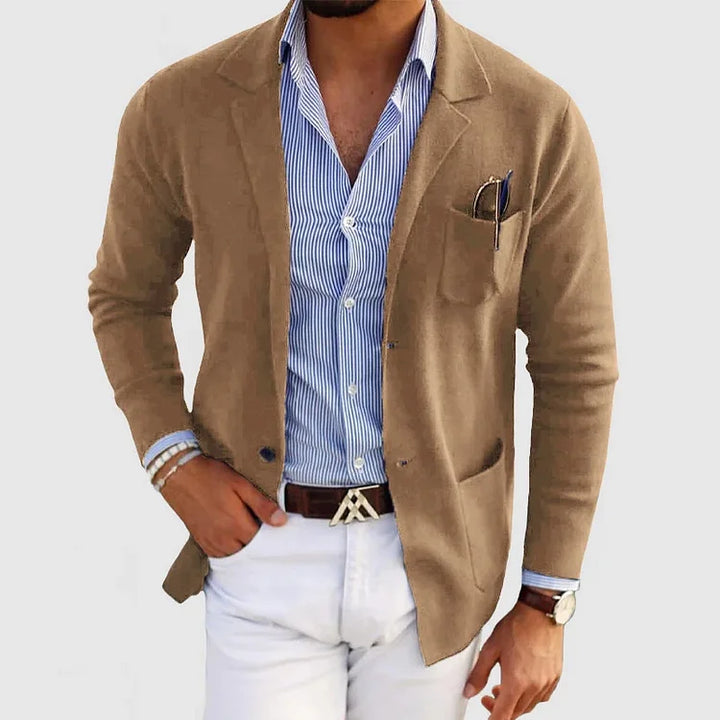 Rivano | Casual Knit Blazer with Chest Pocket and Relaxed Fit