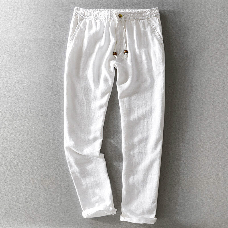 Harbour | Drawstring Elasticated Waist Men's Linen Pants