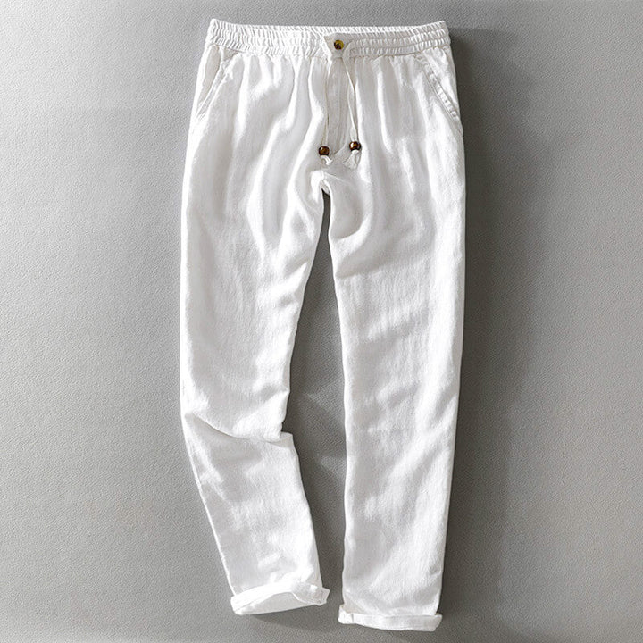 Harbour | Drawstring Elasticated Waist Men's Linen Pants